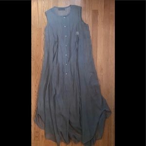 Sleeveless 👗 Lella Nelson sheer dress “Kaftan” dress Beach dress Italy S/ 40